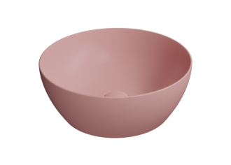 PURA keramické umyvadlo na desku, průměr 42cm, blush mat 885124