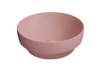 PURA keramické umyvadlo na desku, průměr 40cm, blush mat 884624
