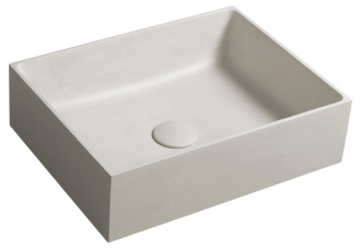 FORMIGO betonové umyvadlo na desku, 47,5x36,5cm, písková FG114