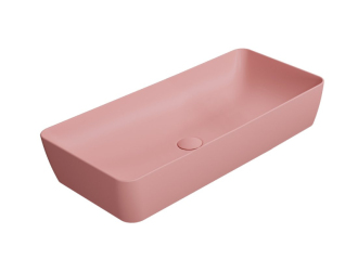 NUBES keramické umyvadlo na desku 80x40cm, blush mat 904024