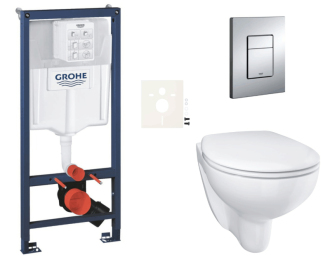 Závěsný wc set do lehkých stěn / předstěnová montáž Grohe Bau Ceramic SIKOGRSBAUE