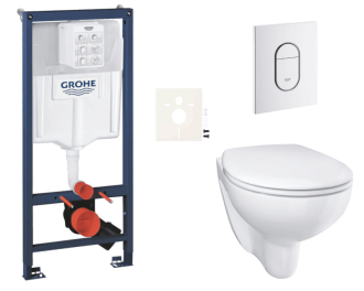 Závěsný wc set do lehkých stěn / předstěnová montáž Grohe Bau Ceramic SIKOGRSBAUASH0