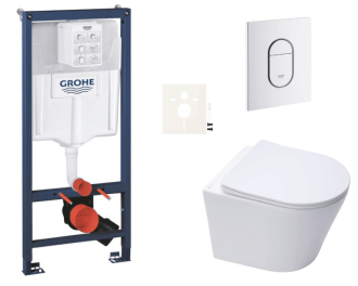 Závěsný wc set do lehkých stěn / předstěnová montáž Swiss Aqua Technologies Infinitio SIKOGRSIN10ASH0