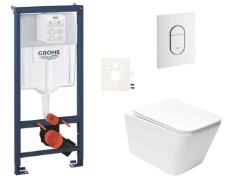 Závěsný wc set do lehkých stěn / předstěnová montáž Swiss Aqua Technologies Infinitio SIKOGRSIN12ASH0