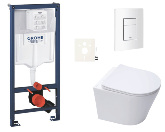 Závěsný wc set do lehkých stěn / předstěnová montáž Swiss Aqua Technologies Infinitio SIKOGRSIN10SCSH0