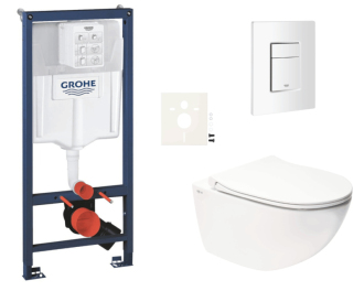 Závěsný wc set do lehkých stěn / předstěnová montáž Swiss Aqua Technologies Infinitio SIKOGRSIN11SCSH0
