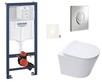 Závěsný wc set do lehkých stěn / předstěnová montáž Swiss Aqua Technologies Infinitio SIKOGRSIN10SA