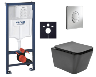 Závěsný wc set do lehkých stěn / předstěnová montáž Swiss Aqua Technologies Infinitio SIKOGRSIN12BSA