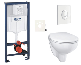 Závěsný wc set do lehkých stěn / předstěnová montáž Grohe Bau Ceramic SIKOGRSBAUSASH0