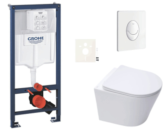 Závěsný wc set do lehkých stěn / předstěnová montáž Swiss Aqua Technologies Infinitio SIKOGRSIN10SASH0