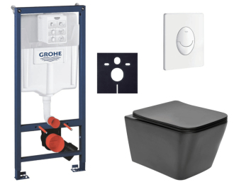 Závěsný wc set do lehkých stěn / předstěnová montáž Swiss Aqua Technologies Infinitio SIKOGRSIN12BSASH0