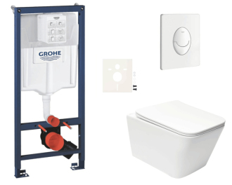 Závěsný wc set do lehkých stěn / předstěnová montáž Swiss Aqua Technologies Infinitio SIKOGRSIN12SASH0