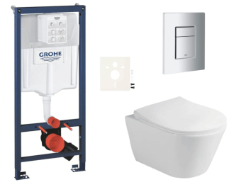 Závěsný wc set do lehkých stěn / předstěnová montáž Glacera Ava SIKOGRSAVASCP00