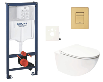 Závěsný wc set do lehkých stěn / předstěnová montáž Swiss Aqua Technologies Infinitio SIKOGRSIN11SCGN0