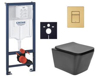 Závěsný wc set do lehkých stěn / předstěnová montáž Swiss Aqua Technologies Infinitio SIKOGRSIN12BSCGN0