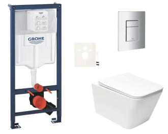 Závěsný wc set do lehkých stěn / předstěnová montáž Swiss Aqua Technologies Infinitio SIKOGRSIN12SCP00