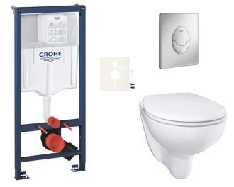 Závěsný wc set do lehkých stěn / předstěnová montáž Grohe Bau Ceramic SIKOGRSBAUSAP00