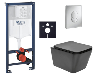 Závěsný wc set do lehkých stěn / předstěnová montáž Swiss Aqua Technologies Infinitio SIKOGRSIN12BSAP00