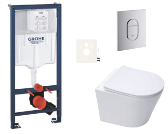 Závěsný wc set do lehkých stěn / předstěnová montáž Swiss Aqua Technologies Infinitio SIKOGRSIN10A