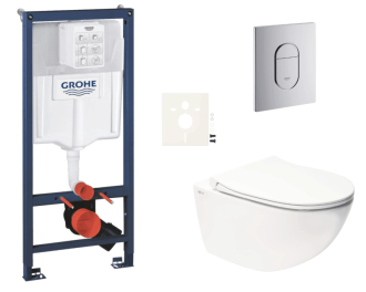 Závěsný wc set do lehkých stěn / předstěnová montáž Swiss Aqua Technologies Infinitio SIKOGRSIN11A