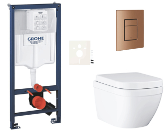 Závěsný wc set do lehkých stěn / předstěnová montáž Grohe Euro Ceramic SIKOGRSEUSCDL0