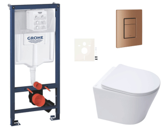 Závěsný wc set do lehkých stěn / předstěnová montáž Swiss Aqua Technologies Infinitio SIKOGRSIN10SCDL0