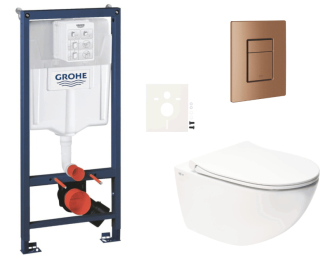 Závěsný wc set do lehkých stěn / předstěnová montáž Swiss Aqua Technologies Infinitio SIKOGRSIN11SCDL0