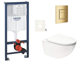 Závěsný wc set do lehkých stěn / předstěnová montáž Swiss Aqua Technologies Infinitio SIKOGRSIN11SCGL0
