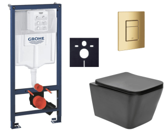 Závěsný wc set do lehkých stěn / předstěnová montáž Swiss Aqua Technologies Infinitio SIKOGRSIN12BSCGL0