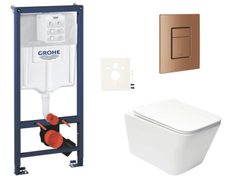 Závěsný wc set do lehkých stěn / předstěnová montáž Swiss Aqua Technologies Infinitio SIKOGRSIN12SCDL0