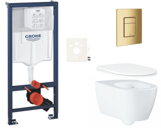 Závěsný wc set do lehkých stěn / předstěnová montáž Grohe Essence SIKOGRSESSCGL0