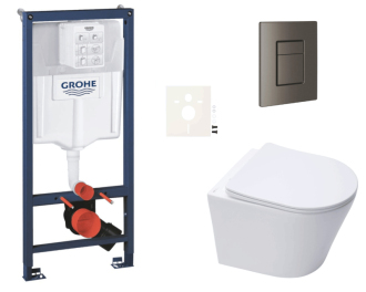 Závěsný wc set do lehkých stěn / předstěnová montáž Swiss Aqua Technologies Infinitio SIKOGRSIN10SCAL0