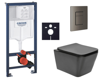 Závěsný wc set do lehkých stěn / předstěnová montáž Swiss Aqua Technologies Infinitio SIKOGRSIN12BSCAL0