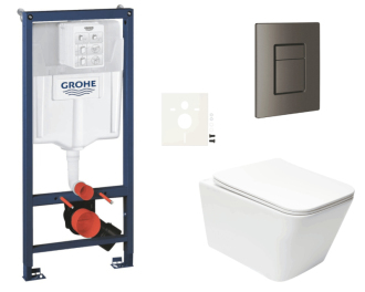 Závěsný wc set do lehkých stěn / předstěnová montáž Swiss Aqua Technologies Infinitio SIKOGRSIN12SCAL0