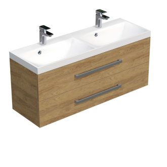 CUBE W C skříňka s um. 120cm dub, chrom CUBE2120ZDH