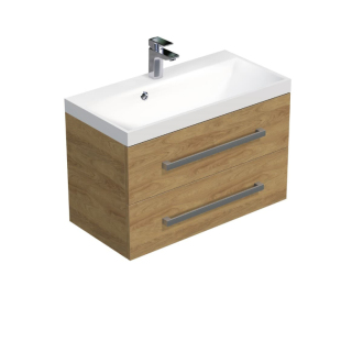 CUBE W C skř.s UM 80x40x53 dub, chrom CUBE280ZDH