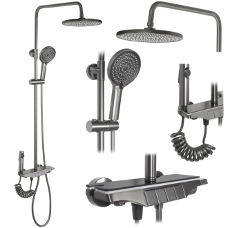 REA Savio sprchový set s termostatem, titan  REA-P8412