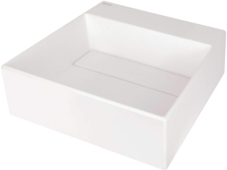 Deante Correo umyvadlo s krytem granitové, alabastr, 400x400 mm CQR_AU4M