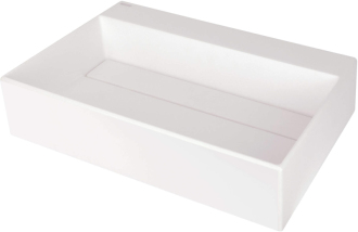 Deante Correo umyvadlo s krytem granitové, alabastr, 600x400 mm CQR_AU6M