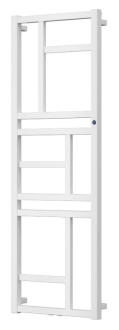 radiátor MONDRIAN 600 x 1740 mm, C35 white silk, středové připojení 50 mm RADMON601735SP