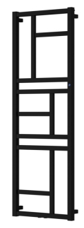 radiátor MONDRIAN 600 x 1740 mm, C31 black mat, středové připojení 50 mm RADMON601731SP