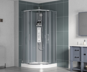 Sprchový box čtvrtkruh 90x90 cm SAT SAT Project  SATPROBOXS90CRT