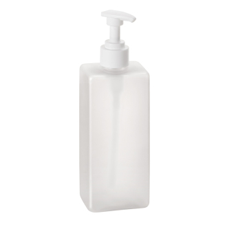 Bemeta Plastová láhev hranatá průhledná s pumpičkou pro dávkovač mýdla, 500 ml 131567703