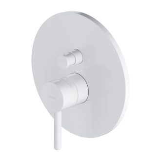 Omnires Y podomítková vanovo-sprchová baterie, nástěnný díl, bílý mat Y1235ROWM