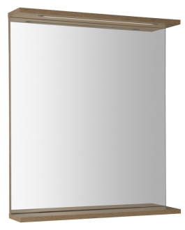 KORIN STRIP zrcadlo s LED osvětlením 60x70x12cm, dub platin KO990S