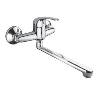 Lila dřezová baterie nástěnná 150 mm s ramínkem plochým rovným 300 mm CBEE30206