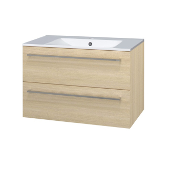 Bino, skříňka s keram. umyvadlem,810x548x460mm,spodní, dub Sand Barbera ,2 zásuvky CN631