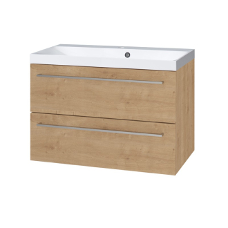 Bino, skříňka, umyvadlo z lit. mram., 810x578x460mm, spodní, dub Arlington CN621M