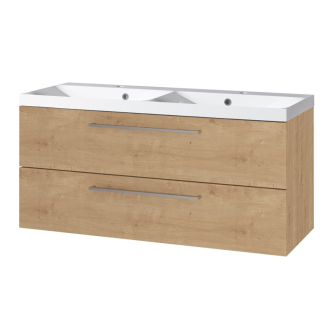 Bino, skříňka, umyvadlo z lit. mram., 1210x578x460mm, spodní, dub Arlington CN623M