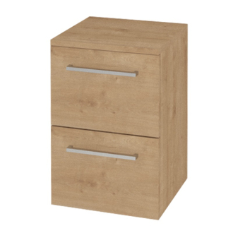 Bino, koupelnová skříňka, závěsná 325x495x330 mm, spodní, dub Arlington, 2 zásuvky CN624